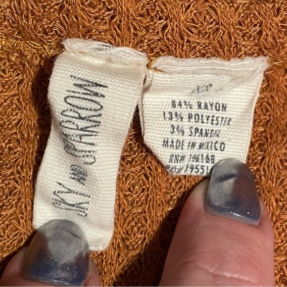 Sky & Sparrow Waffle Knit Tie-Front Cardigan - Size XS - Picture 4 of 4